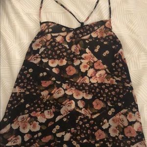Mixed rose pattern polyester tank